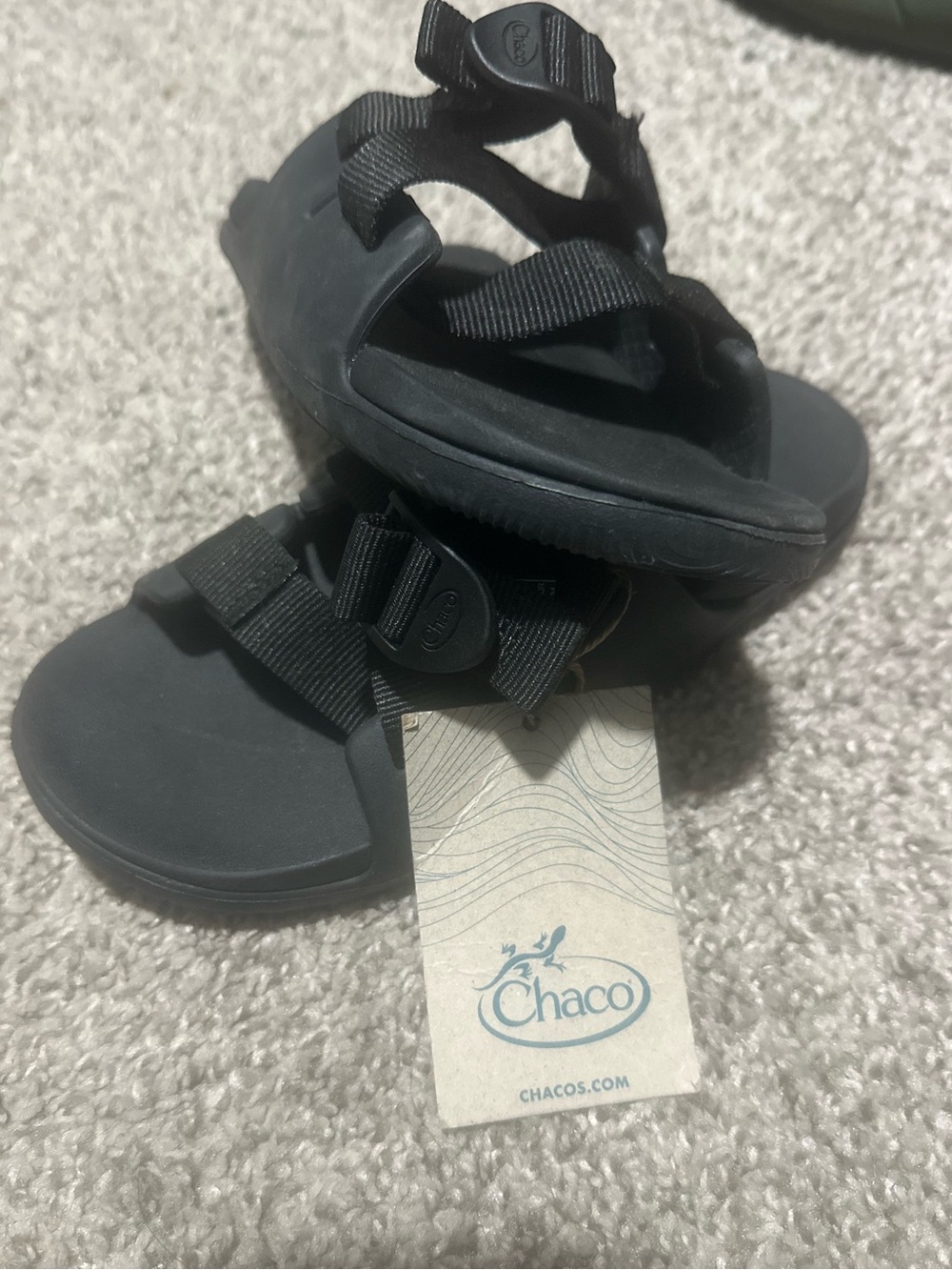 Chaco Kids Black Adjustable Webbing Sandals